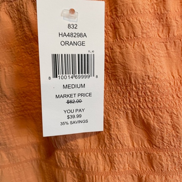 Pretty Orange Ruffled Top - Picture 3 of 7